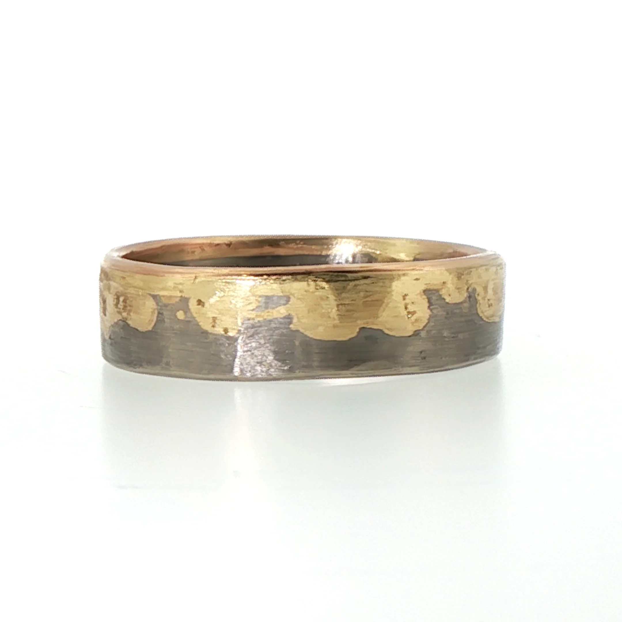 6MM Palladium and Gold Edge Band - Image 3