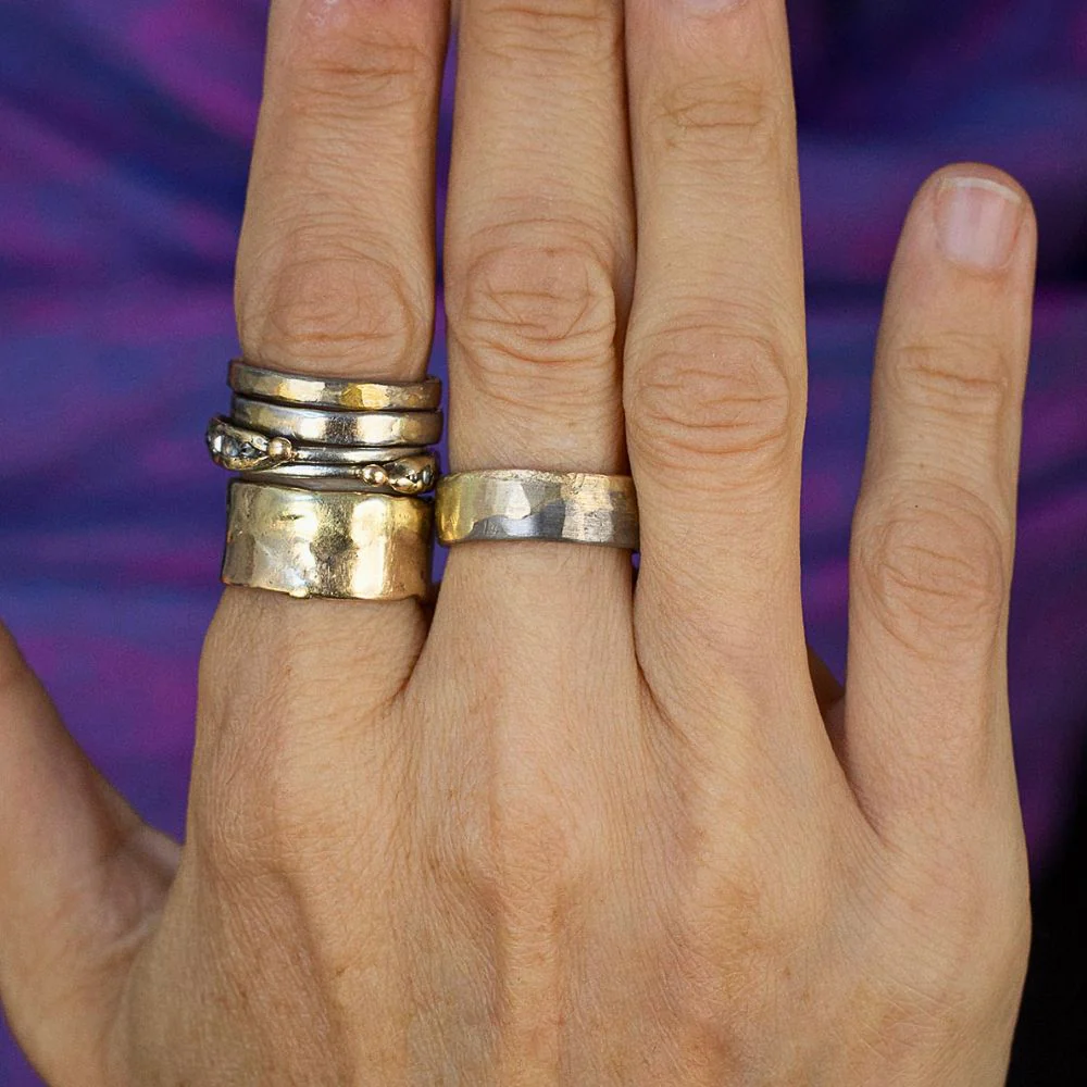 6MM Palladium and Gold Edge Band - Image 6